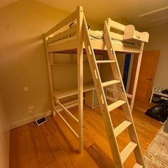 Flexa High Double Bed with desk