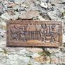 Vintage African Hand-Carved Wood Wall Relief Panel (29x64 cm Image 2