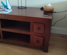Dark wood TV / hifi stand