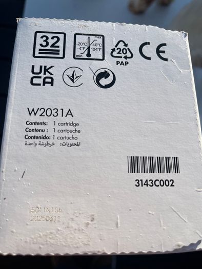 Hp W2031A Cyan Ink Toner