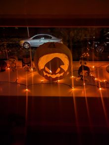 String Lights Orange Halloween