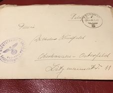 The Rare and Genuine WW2 German Feldpost Envelope (1943) with Eagle/Swastika stamp