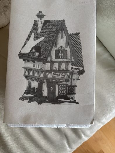 Heritage Village - The Melancholy Tavern - Handpainted Porcelain