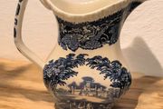 Vintage Masons Vista Blue Pitcher
