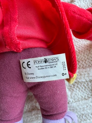 Disney Junior Jake & The Neverland Pirates Captain Hook Plush Soft Posh Paws Used Please look at the pictures
