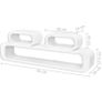 Wall Cube Shelves 6 pcs White Image 7