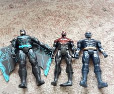 Batman and Spiderman figures