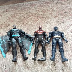 Batman and Spiderman figures