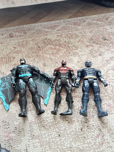 Batman and Spiderman figures