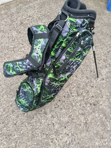 golf bag and clubs