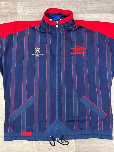 Ultra Rare Vintage 90s Umbro Blackrock College RFC Rugby Jacket Mens XL