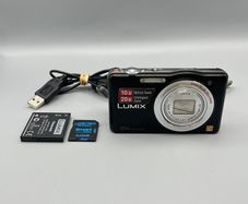 Panasonic Lumix DMC-SZ1 16.1MP Digital Camera Black Tested - Full Kit