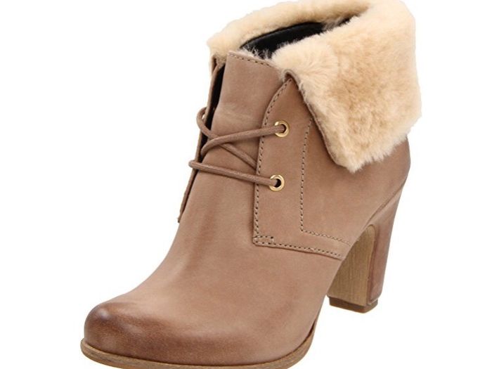ECCO Jaffna Fur Ankle Boots in Camel for Women size 38