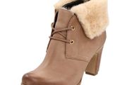 ECCO Jaffna Fur Ankle Boots in Camel for Women size 38
