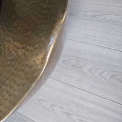 fab gold hammered metal coffee table..small dent hence cheap price