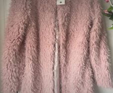 jacket bnwt fur jacket long line edge to edge style size small
