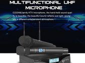 Wireless Microphone G-MARK G320AM Professional UHF 2 Channels Karaoke Mic Handheld Automatic Frequency Adjustable 100M