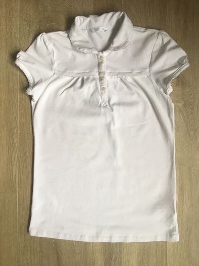 2 White polo School Uniform , 10-11Y