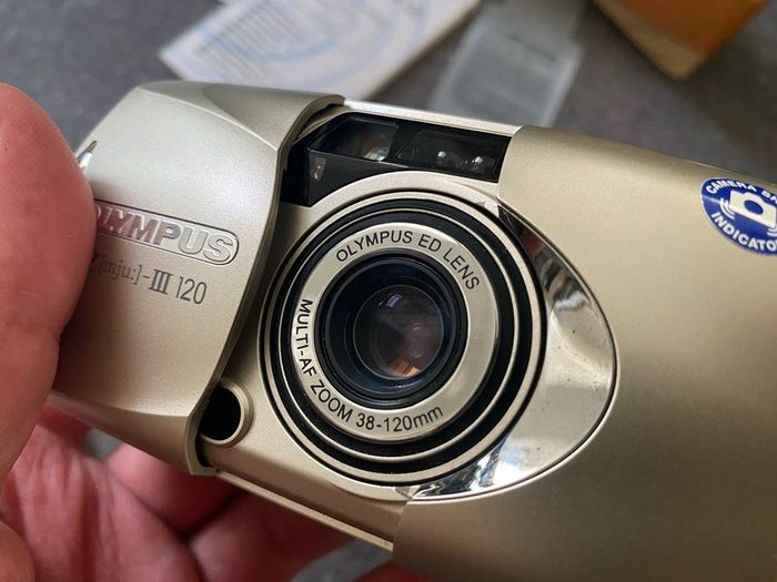 READ! Olympus MJU-III 120 Compact Point & Shoot Film Camera 38-120mm Lens