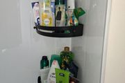 corner Bathroom shelf easy install stick real strong