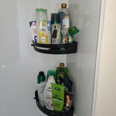 corner Bathroom shelf easy install stick real strong