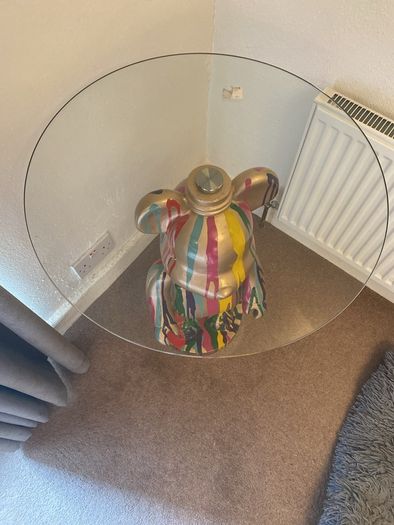 Unique interior design table - glass top