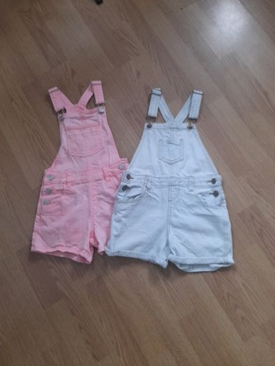 2 x Pais of girls dungarees