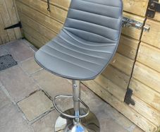 Grey Faux Leather Salon Chair