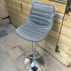 Grey Faux Leather Salon Chair
