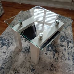 Glass coffee table