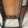 Rare antique low shoe changing bench. With celtic design embossed in the  leather Image 5