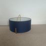 Beautiful Brushed Gold 3 Light Pendant with Navy Shade Image 3