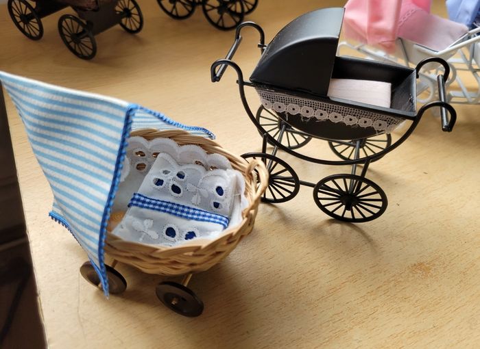 Prams for dolls houses nursery