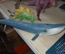3 Dinosaurs Dino Rider and Blue Whale lot