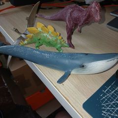 3 Dinosaurs Dino Rider and Blue Whale lot