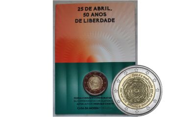 Portugal 2 Euro Base Metals Brilliant Uncirculated Coin 2024 - April 25th 50 years