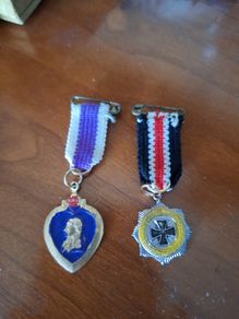 Purple Heart USA and German Cross Small Medals