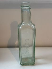 Antique Irish glass bottle from concentrated coffee essence from Cork merchant Newsom & Sons Ltd