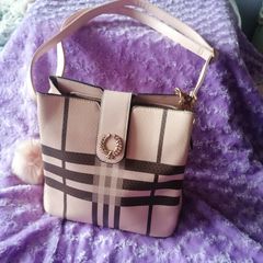 Baby pink handbag