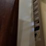 Console side board table white with glass top Image 4