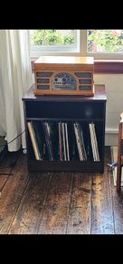 cabinet for vinyl and record player