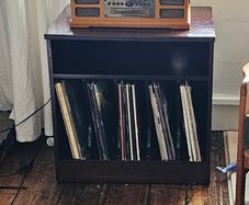 cabinet for vinyl and record player