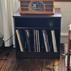 cabinet for vinyl and record player