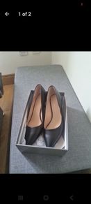 Black High Heel  Shoe Linea Branded  (unworn)