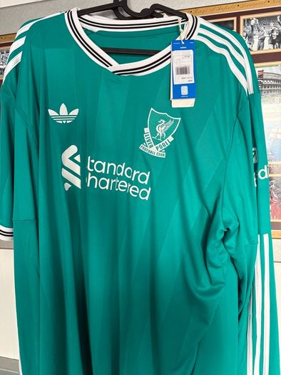 liverpool long sleeve green  jersey