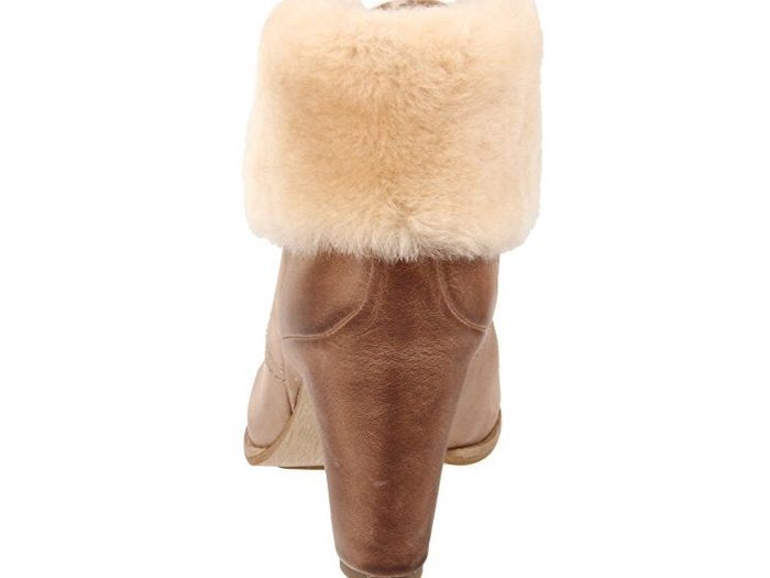 ECCO Jaffna Fur Ankle Boots in Camel for Women size 38