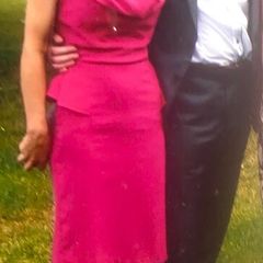 Hunters & Gatherers pink cowl neck peplum dress