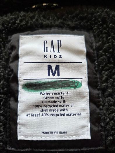 Gap black winter puffer jacket, 130cm