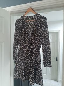 Zara brown long sleeve dress