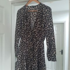 Zara brown long sleeve dress